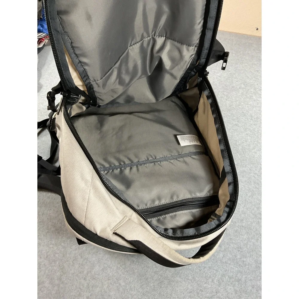 The North Face Surge Backpack Tan Black FlexVent Laptop Compartment Daypack